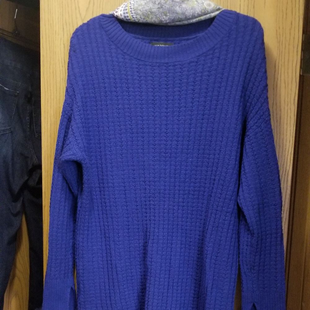 ANN TAYLOR HI LOW FALL SWEATER LARGE